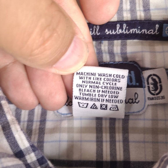 Ecko Unltd Shirt Mens XL White Plaid Button Down‎ Classic Material Short Sleeve - Picture 13 of 13